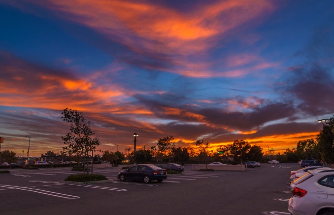 Sunset at the Target parking lot